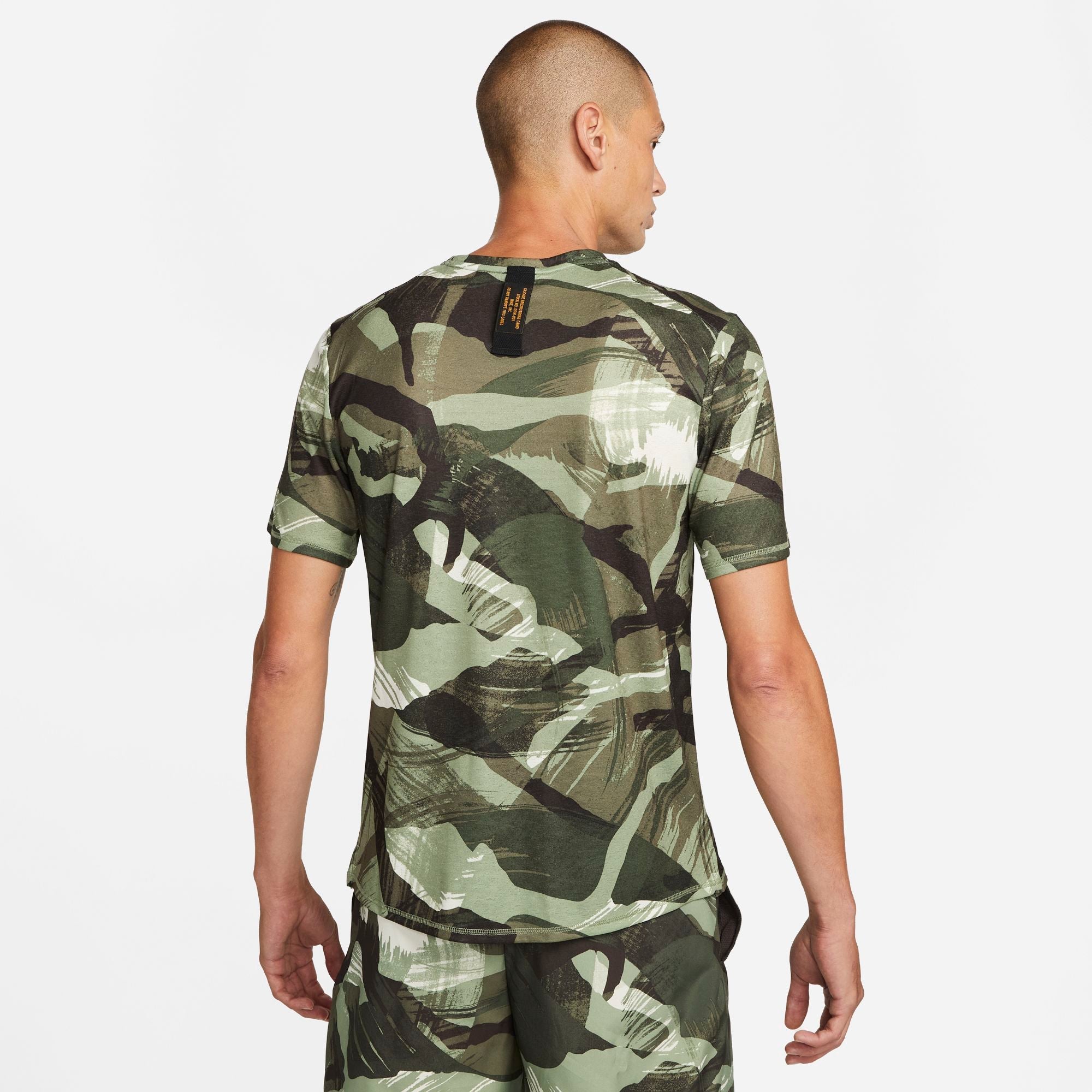 Mens Dri-Fit Miler Camo Short Sleeve T-Shirt