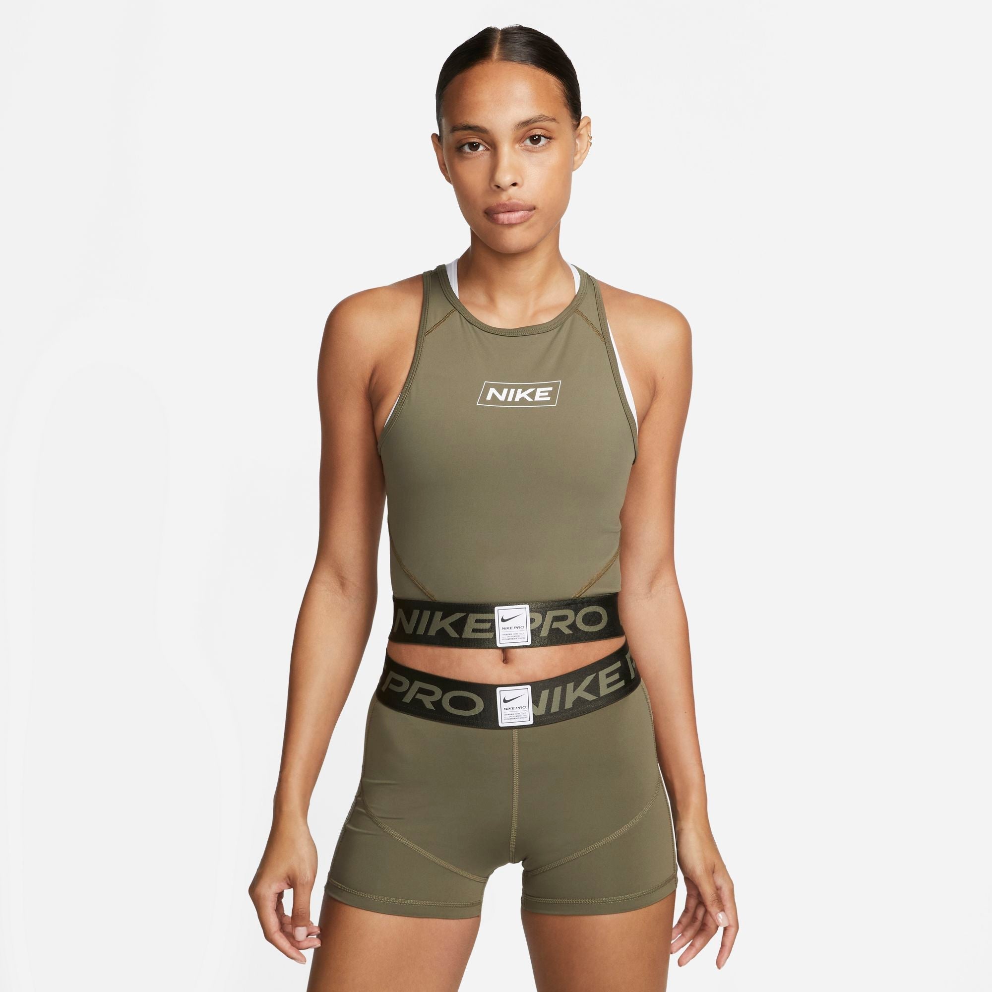 Womens Branded Waistband Fitted Crop Tank