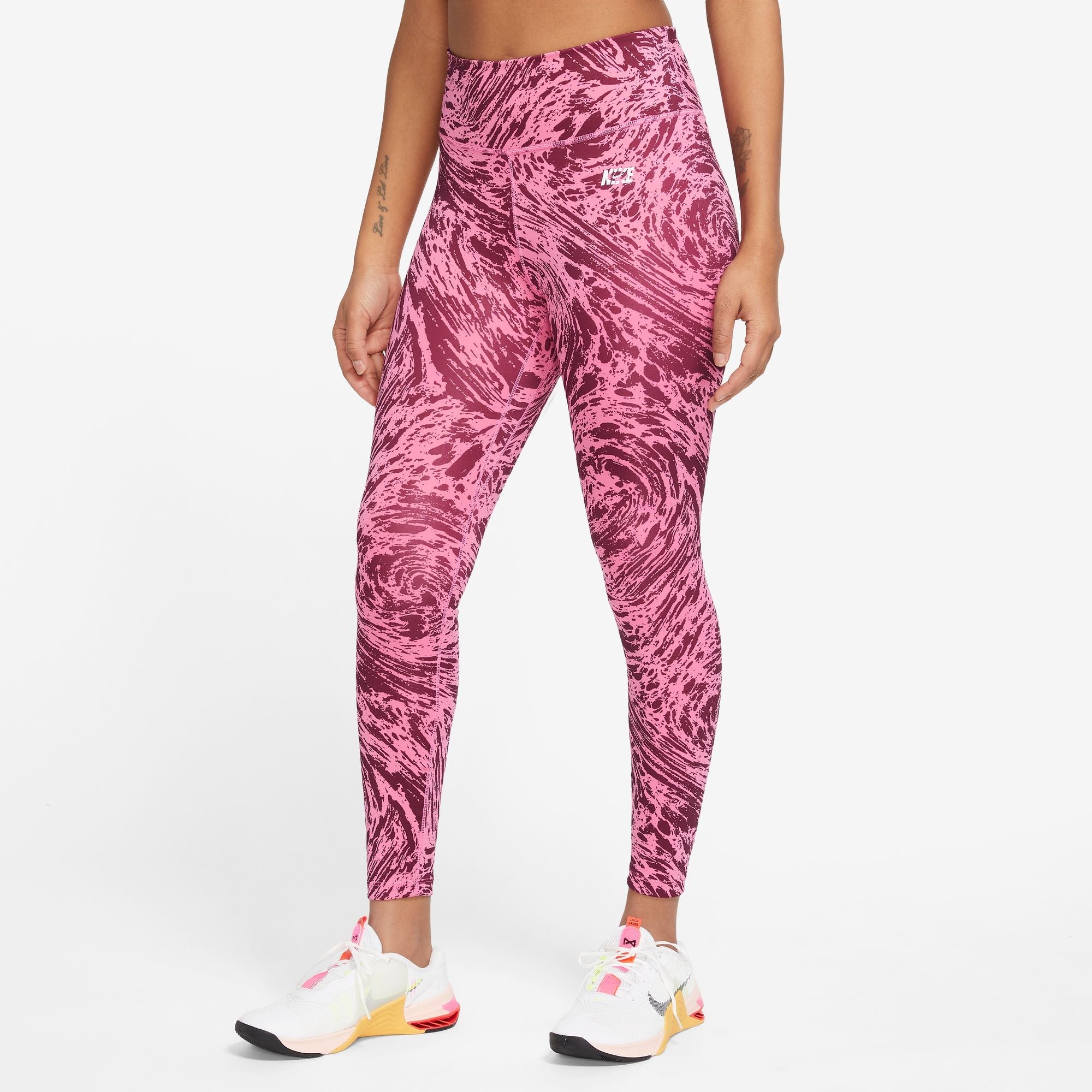 Womens Dri Fit High Rise All Over Print 7/8 Tight