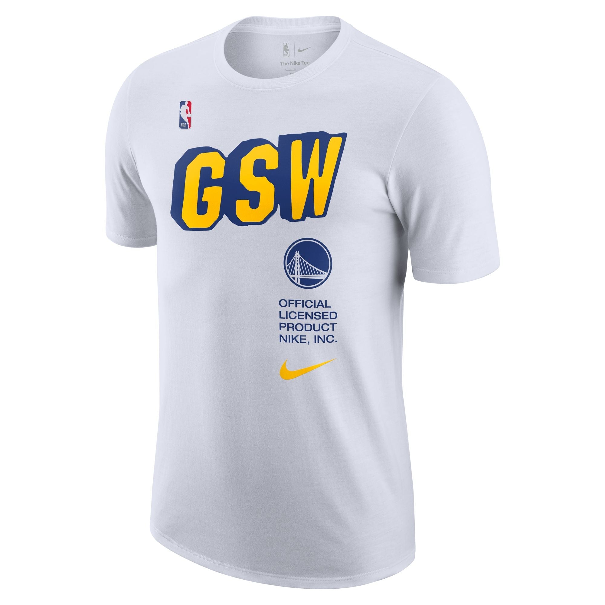 Mens Golden state warrior block short sleeve T-shirt