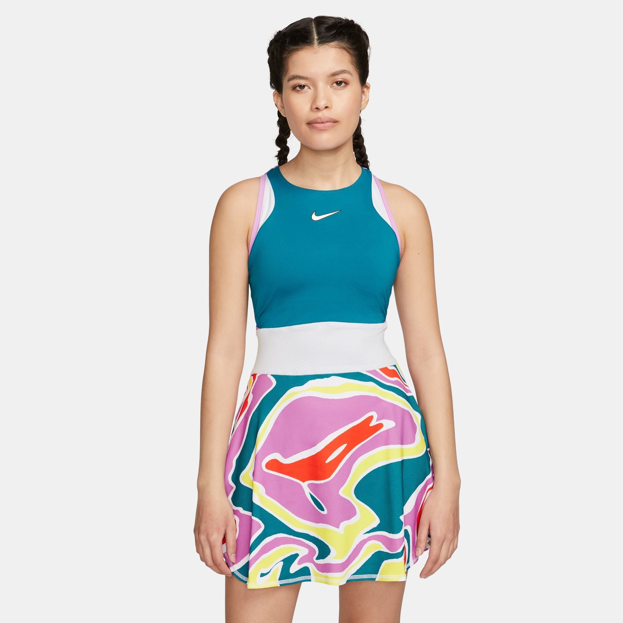 Womens Tennis Dri Fit Slam Printed Dress
