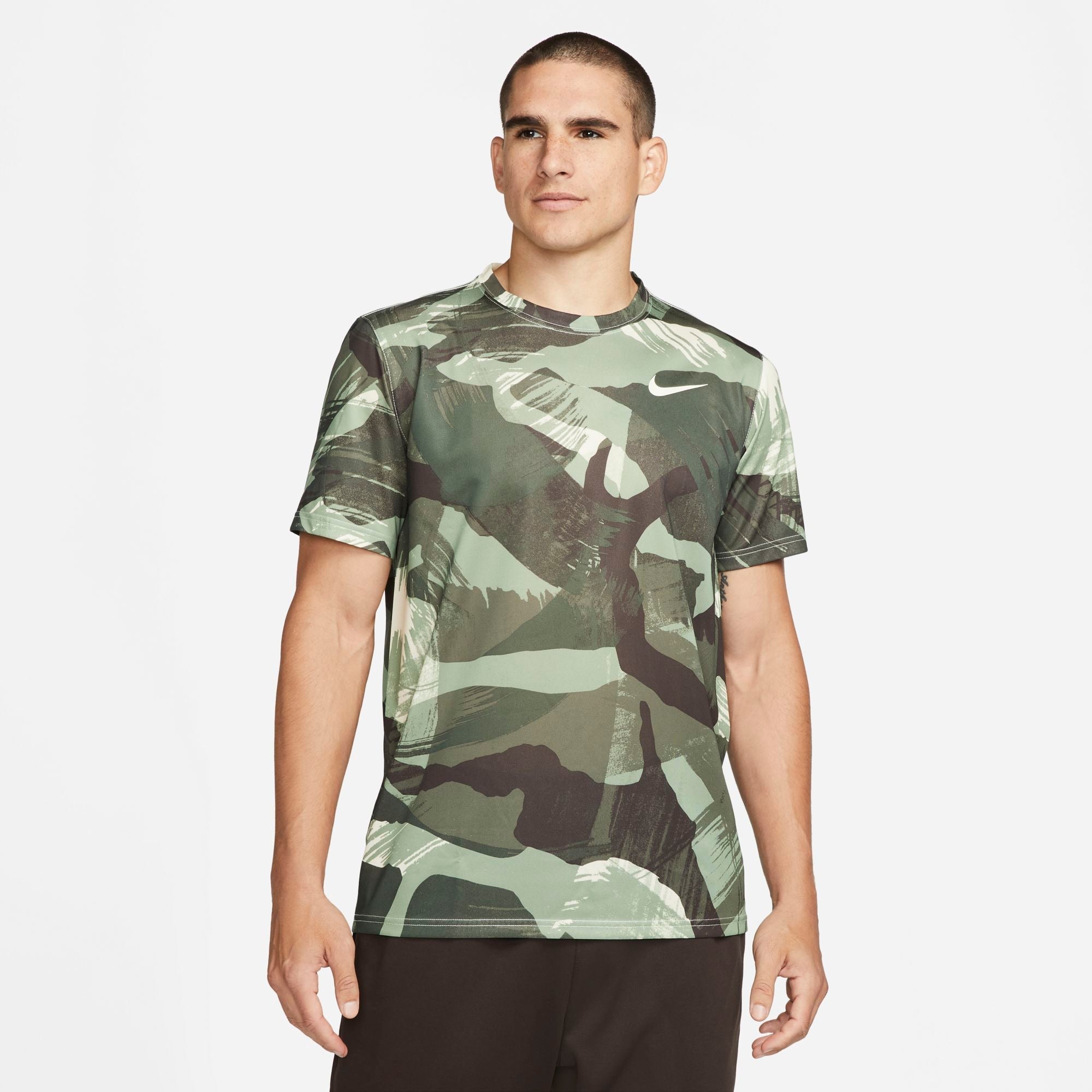 Mens Dri-Fit Legend Camo Printed Short Sleeve T-Shirt