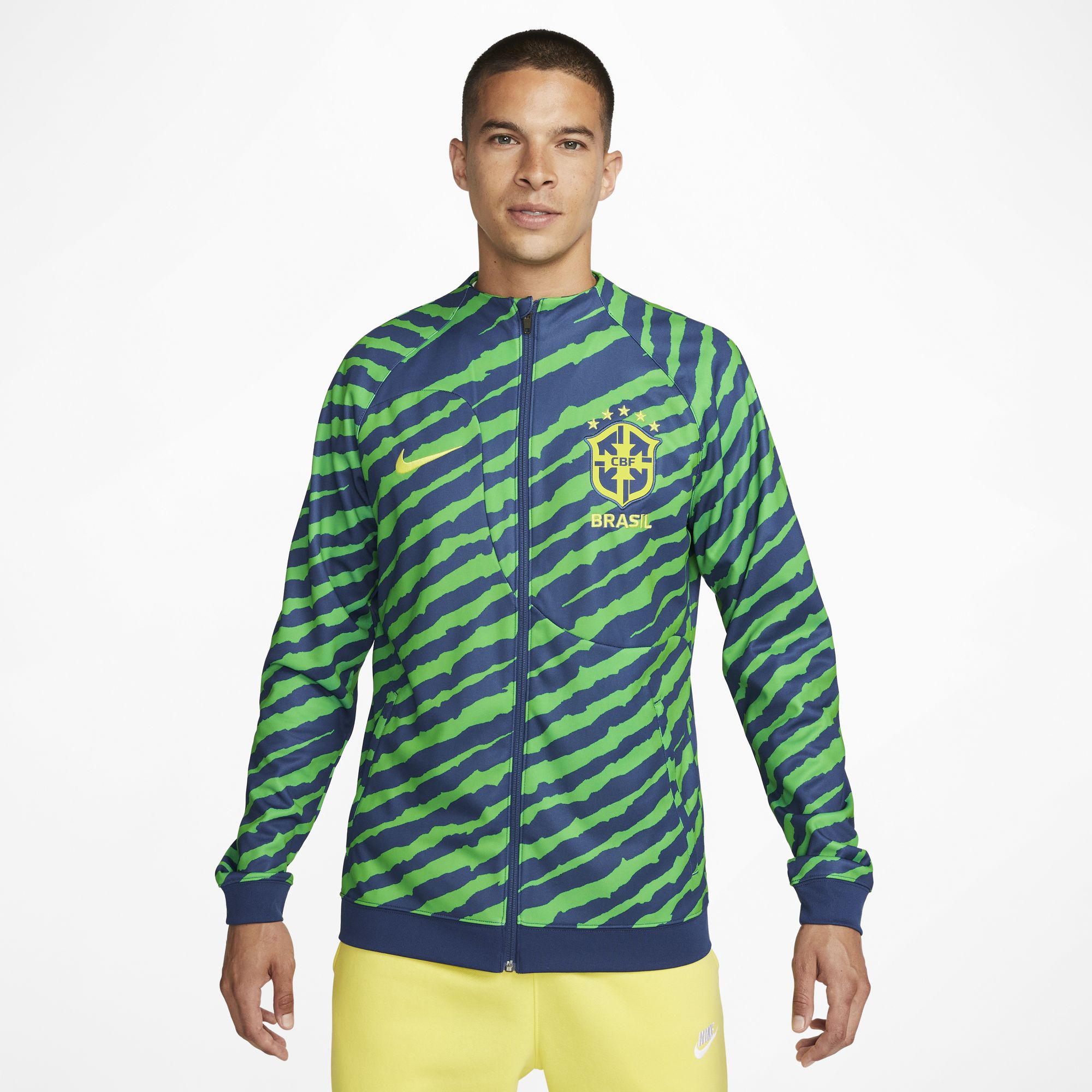 Mens Brazil World Cup 2022 Anthem Jacket