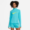 Womens Running Dri Fit Swoosh Half Zip Long Sleeve T-Shirt
