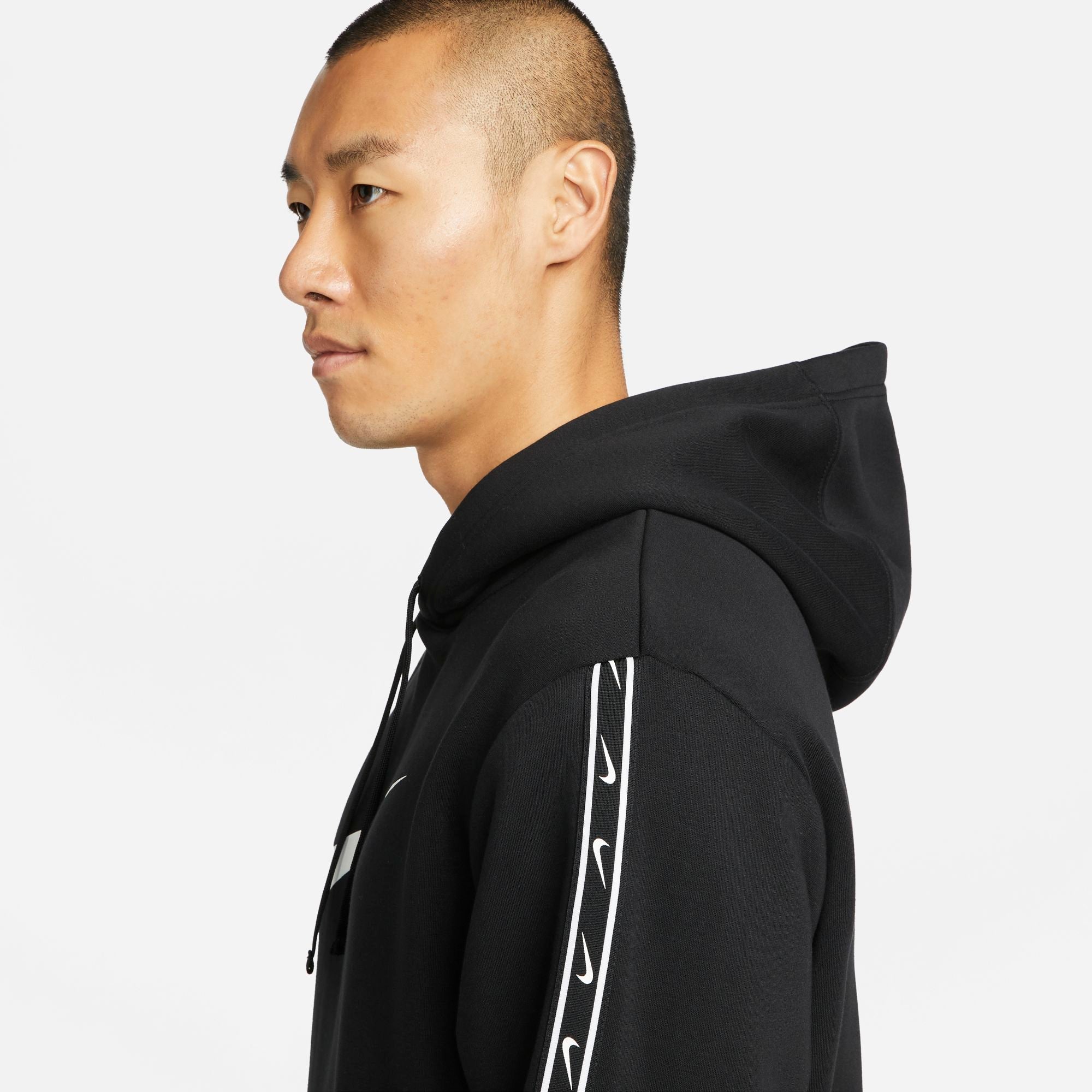 Mens Repeat Pack Fleece Logo Pullover Hoodie