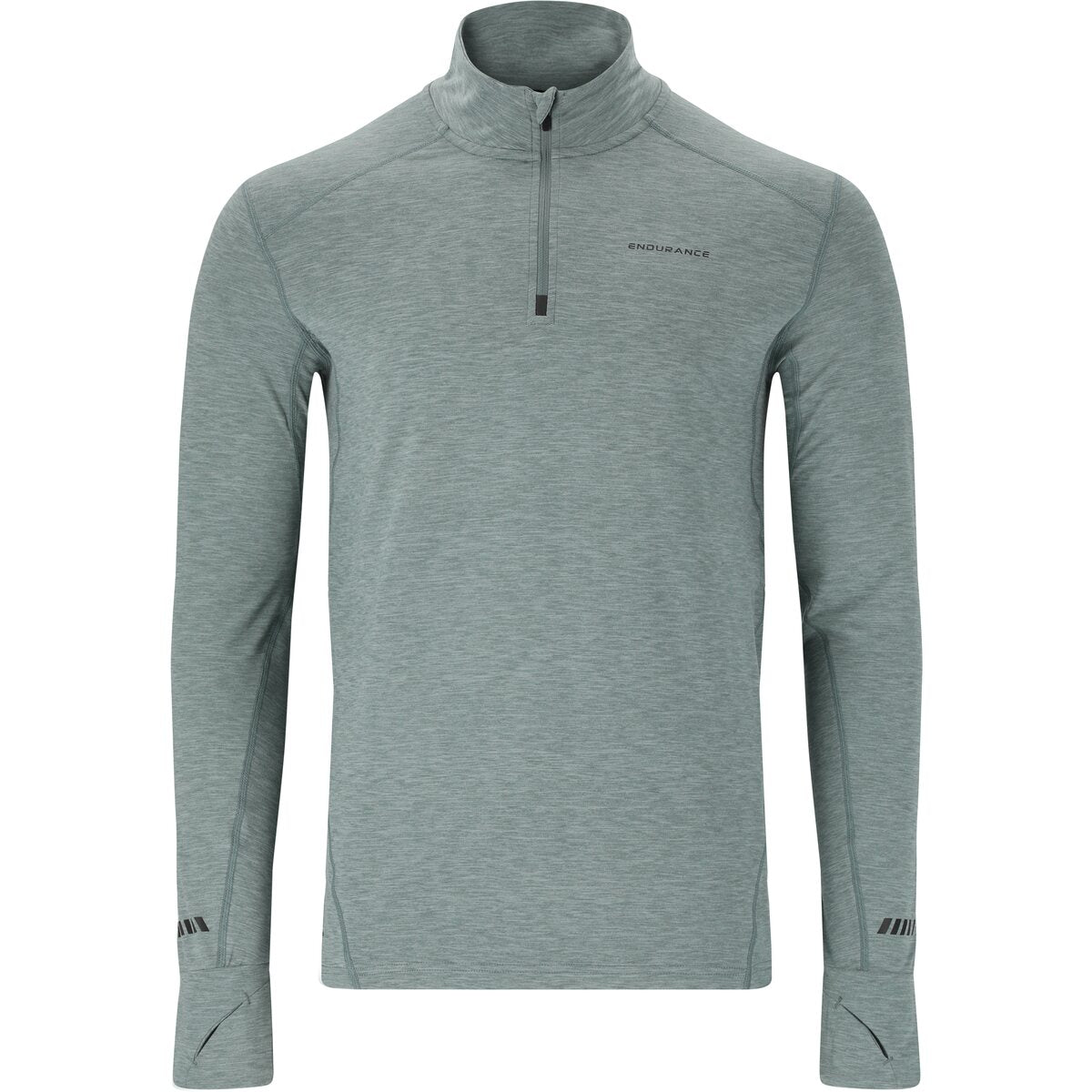 Mens Tune Melange 1/4 Zip Longsleeve Top