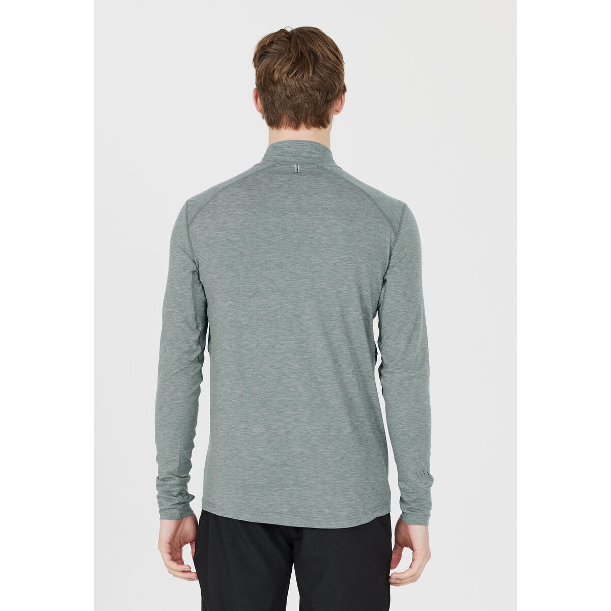 Mens Tune Melange 1/4 Zip Longsleeve Top