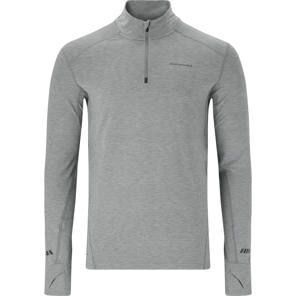 Mens Tune Melange 1/4 Zip Longsleeve Top