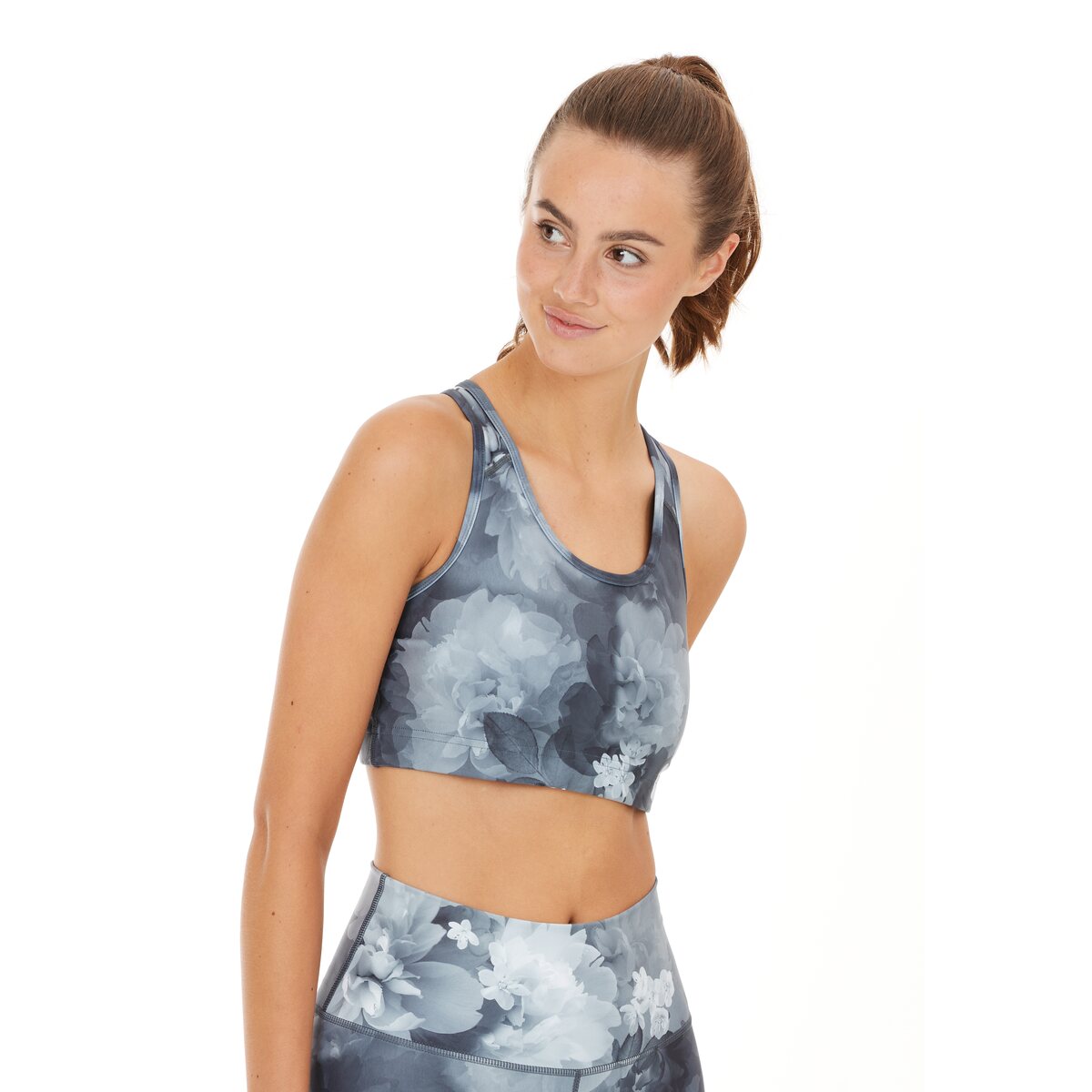 Womens France Printed Medium Impact Sports Bra