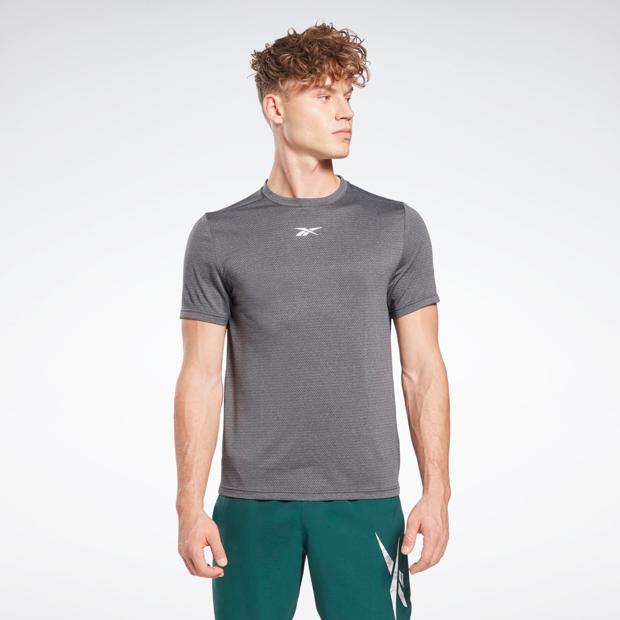 Mens Workout Ready Melange Short Sleeve T-Shirt
