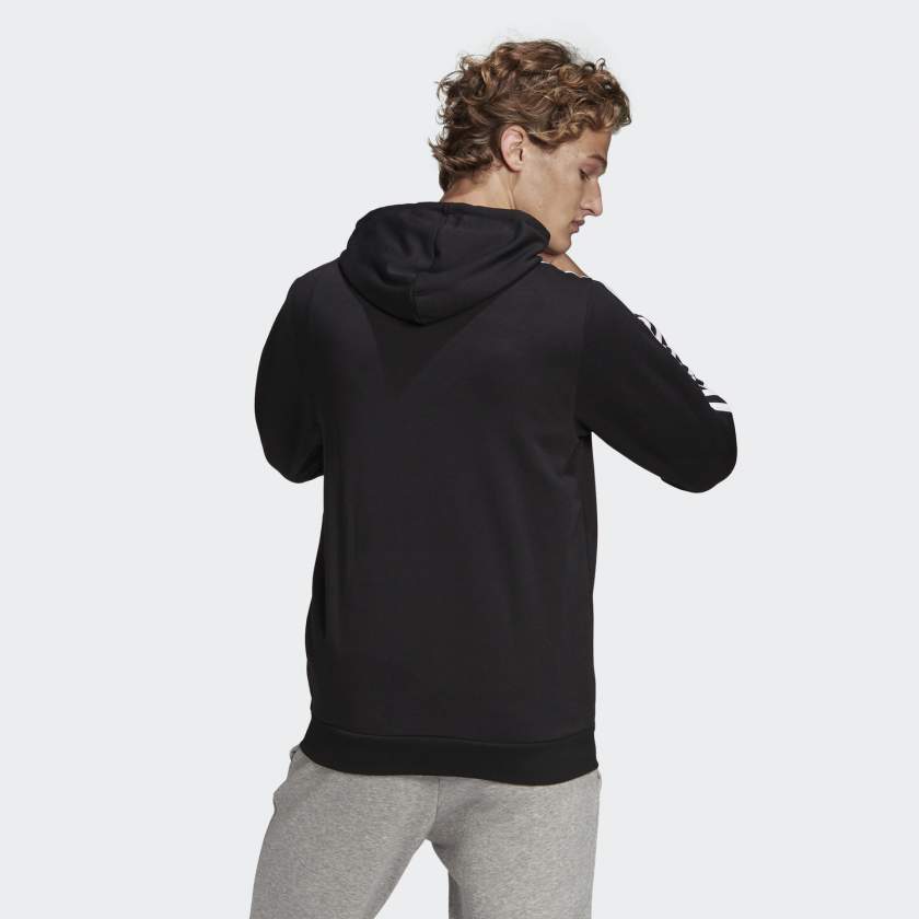 Mens 3 Stripes French Terry Full Zip Hooded  Jacket