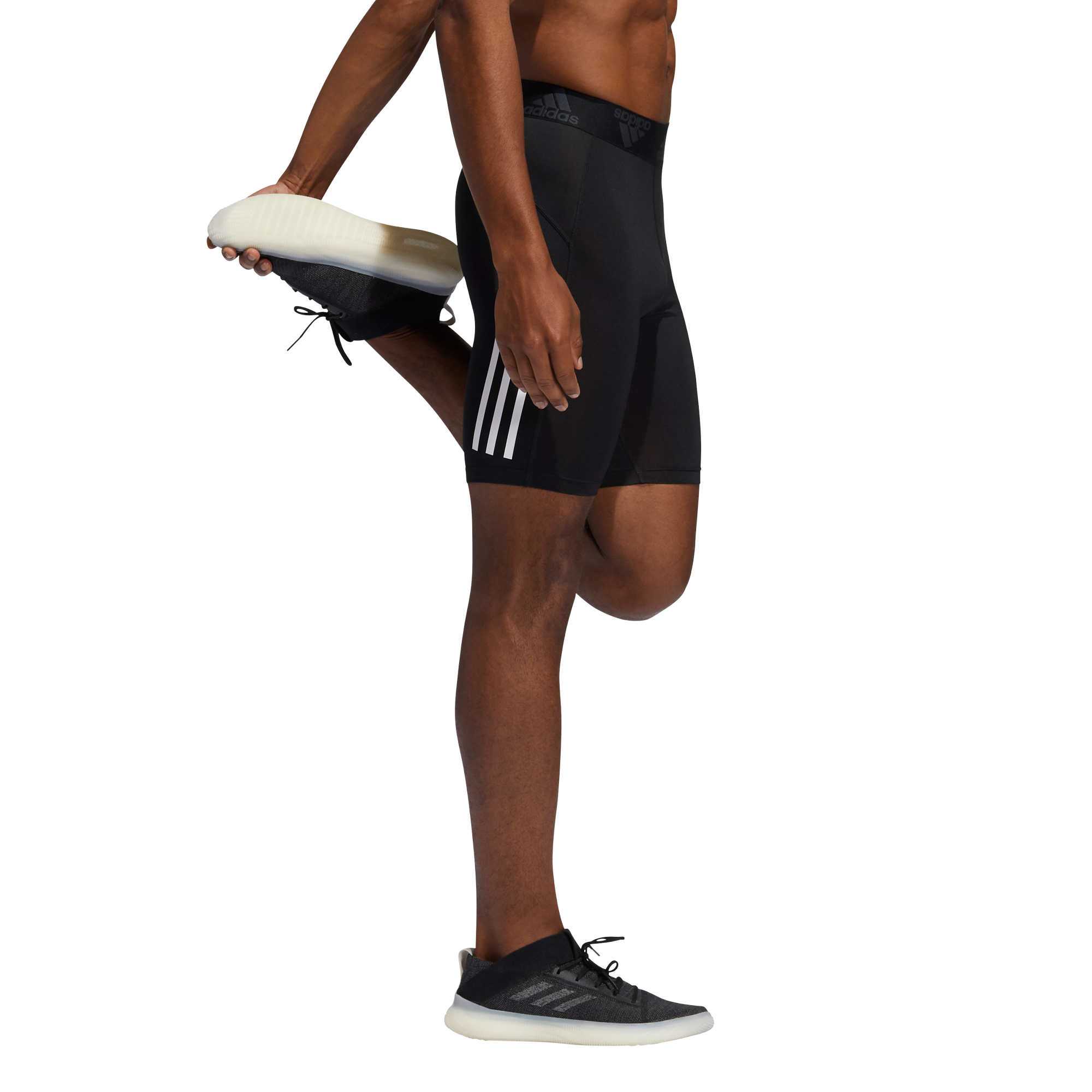 Mens Techfit 3 Stripes Short Tight
