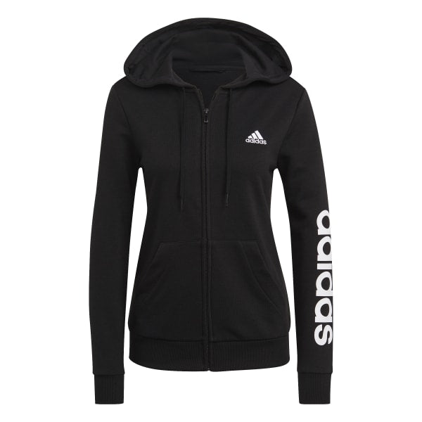 Womens Linear Logo Full Zip Hoodie