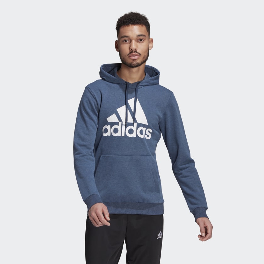 Mens Essentials Big Logo French Terry Pullover Hoodie