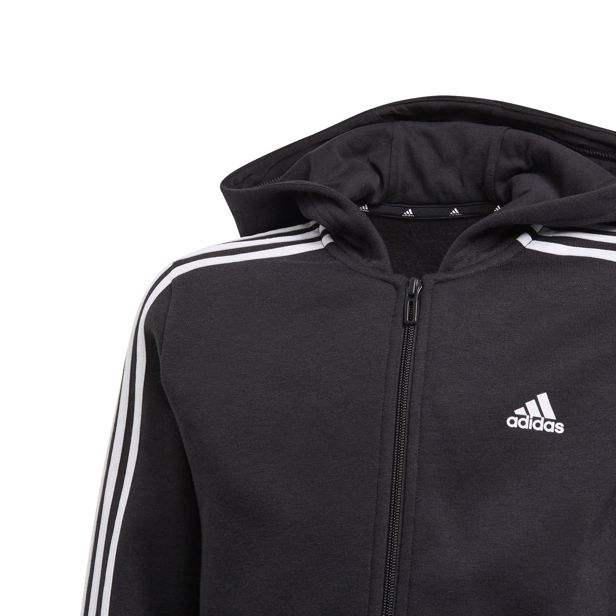 Boys Essentials 3 Stripes Full Zip Hoodie