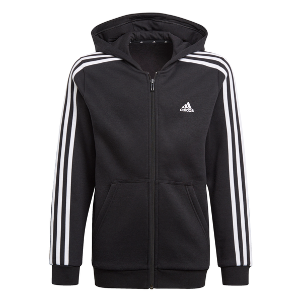 Boys Essentials 3 Stripes Full Zip Hoodie