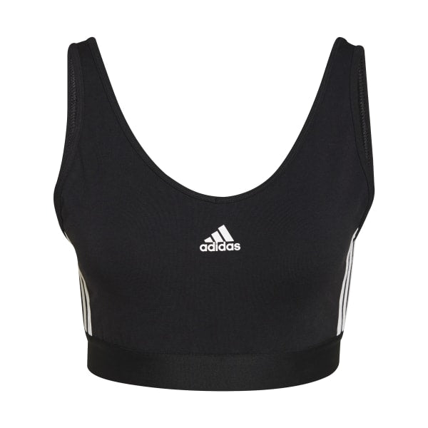 Womens 3 Stripes Fitted Crop Tank