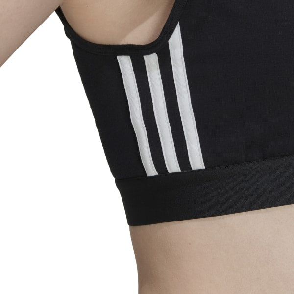 Womens 3 Stripes Fitted Crop Tank