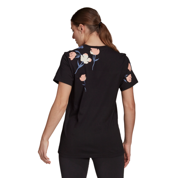 Womens Floral Graphic Short Sleeve T-Shirt