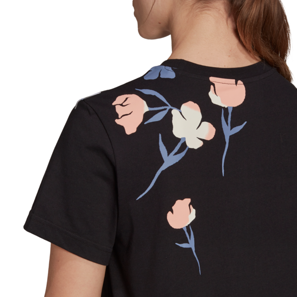 Womens Floral Graphic Short Sleeve T-Shirt