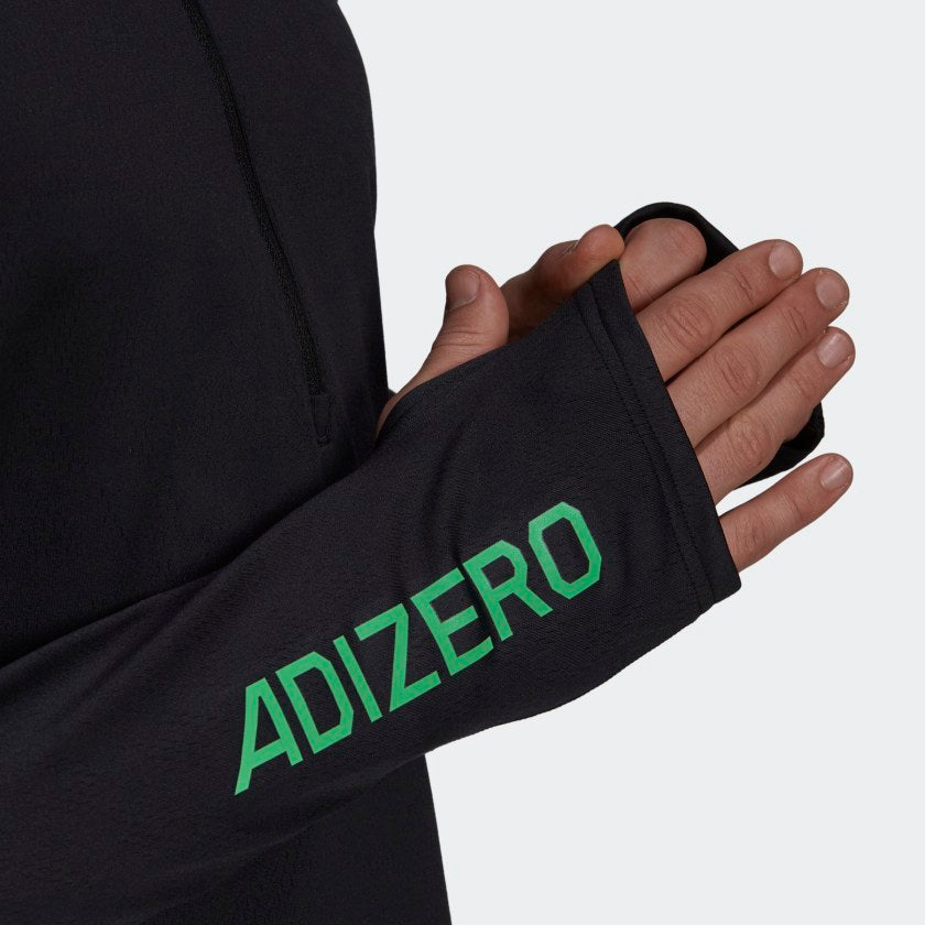 Mens Adizero Half Zip Longsleeve Top