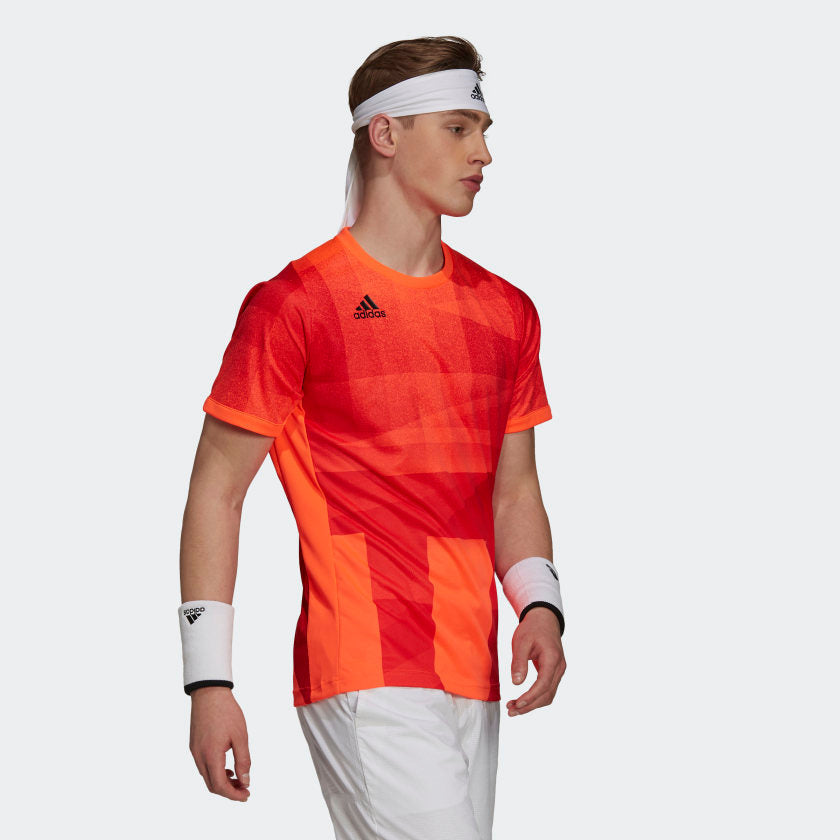 Mens Freelift Heat.RDY Tokyo Printed Tennis Short Sleeve T-Shirt