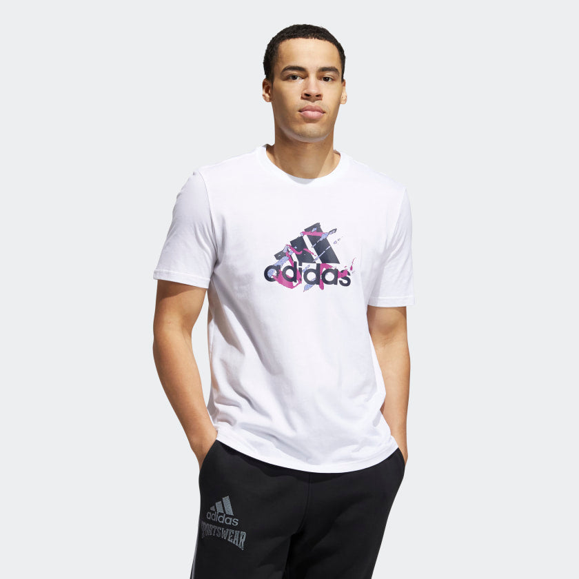 Mens Reverse Retro Aero 3 Stripes Graphic Short Sleeve T-Shirt