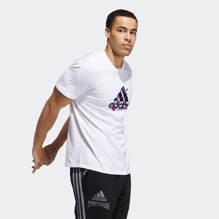 Mens Reverse Retro Aero 3 Stripes Graphic Short Sleeve T-Shirt