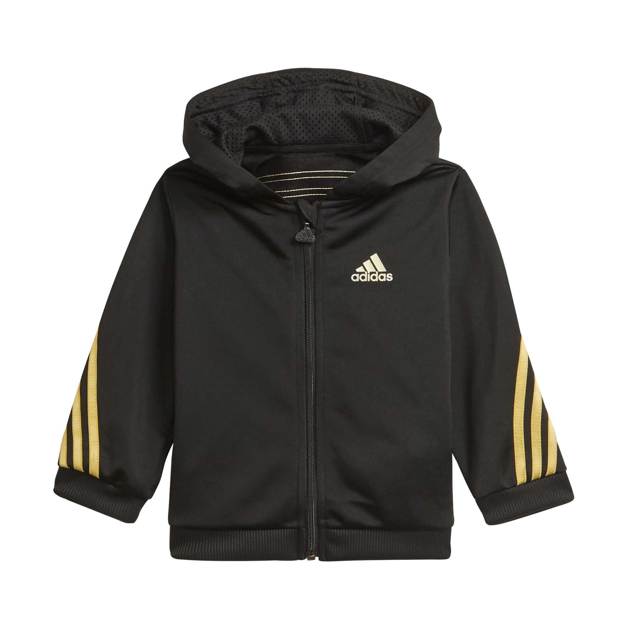 بدلة رياضية ميتاليك بأساور وسحاب كامل وثلاث خطوط للأولاد