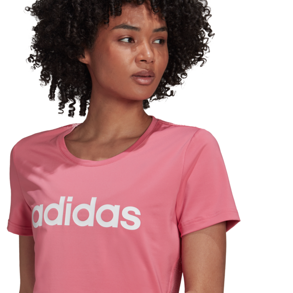 Womens Linear Logo Short Sleeve T-Shirt