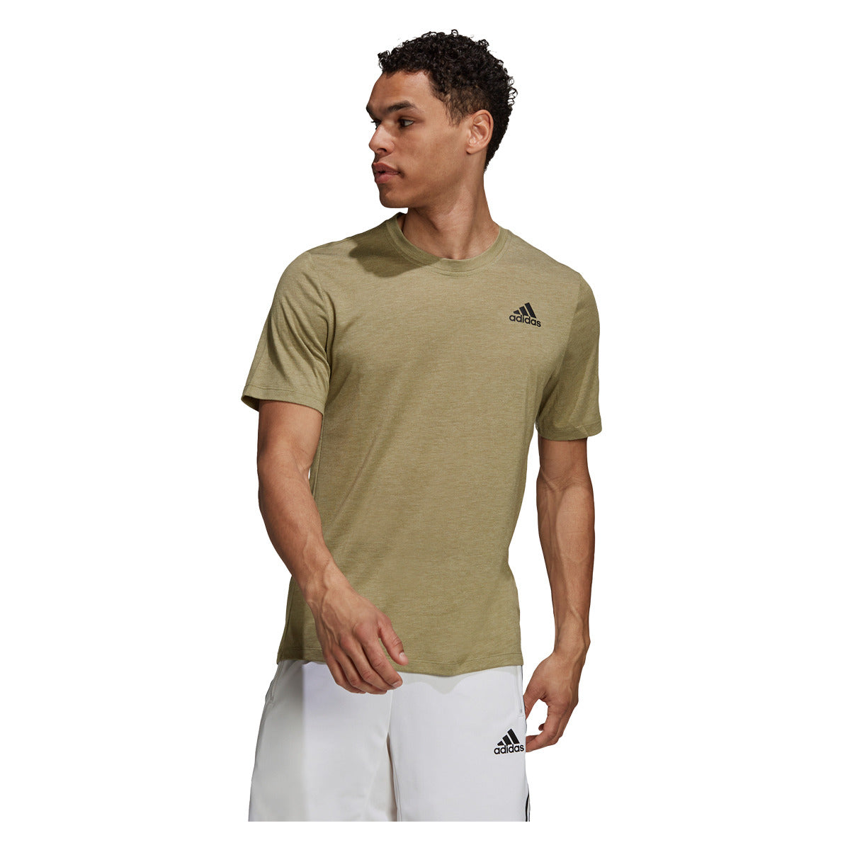 Mens Primeblue Designed 2 Move Heathered Sport Short Sleeve