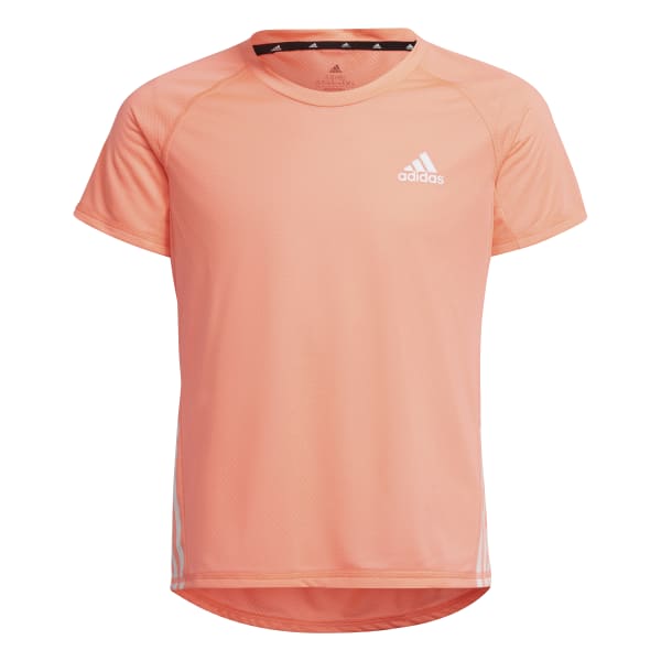 Girls Performance Aeroready 3 Stripes Short Sleeve T-Shirt