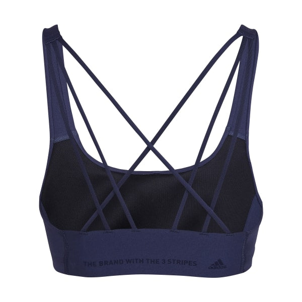 Womens Plain Strappy Medium Impact Sports Bra