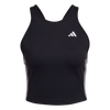 Womens 3 Stripes Crossback Fitted Crop Tank