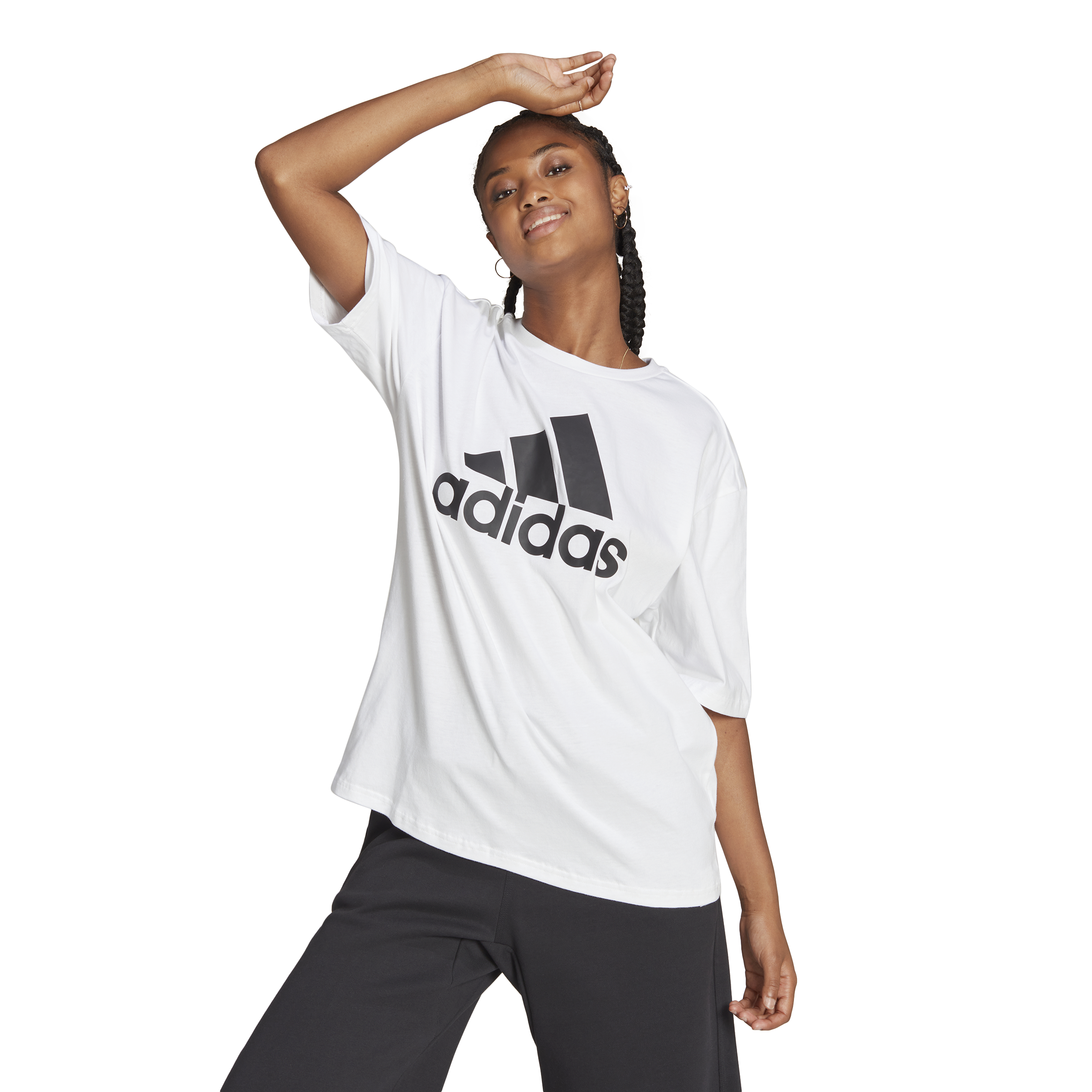 Womens Essential Big Logo Boyfriend Short Sleeve T-Shirt