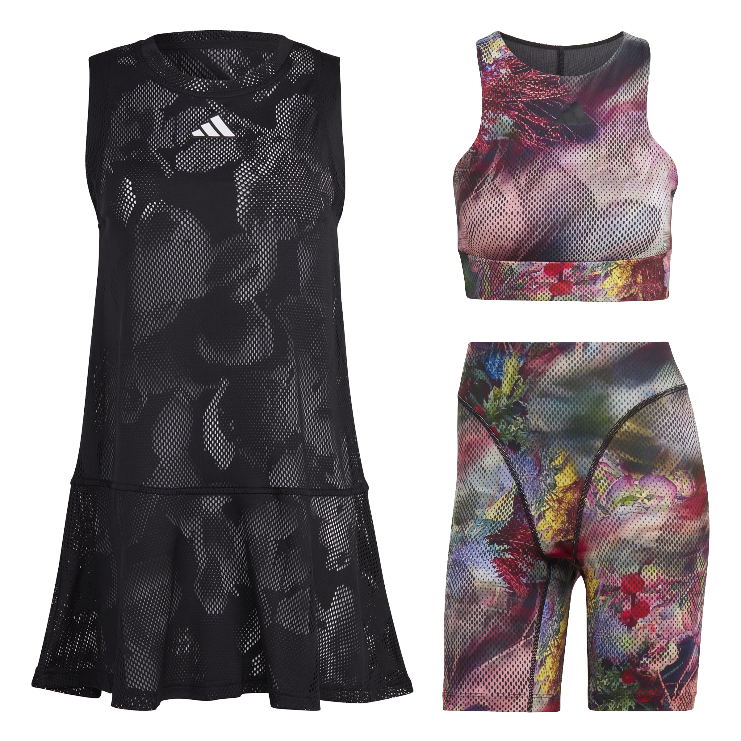 Womens Tennis Printed Mesh Dress