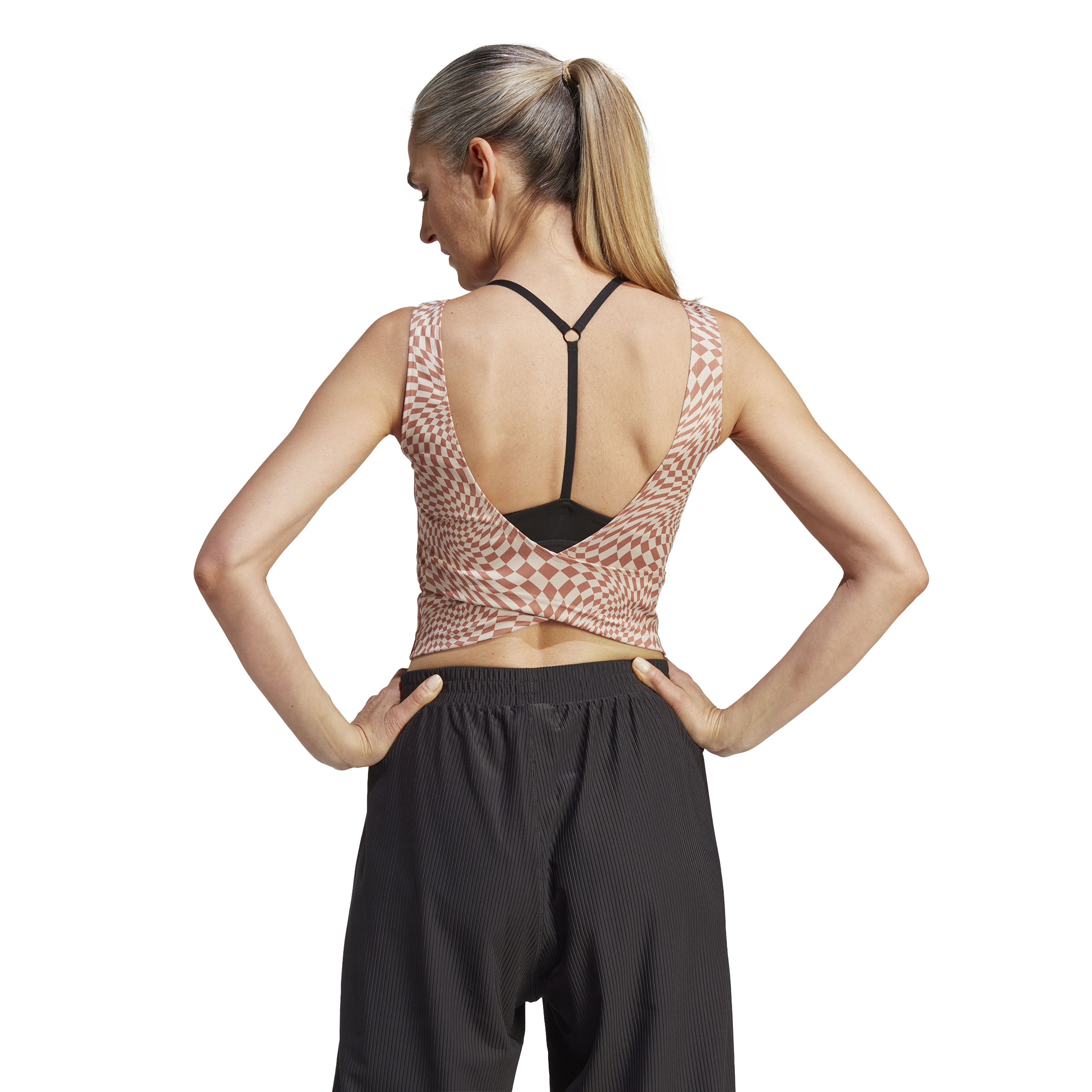 Womens Yoga Fitted Crop Tank