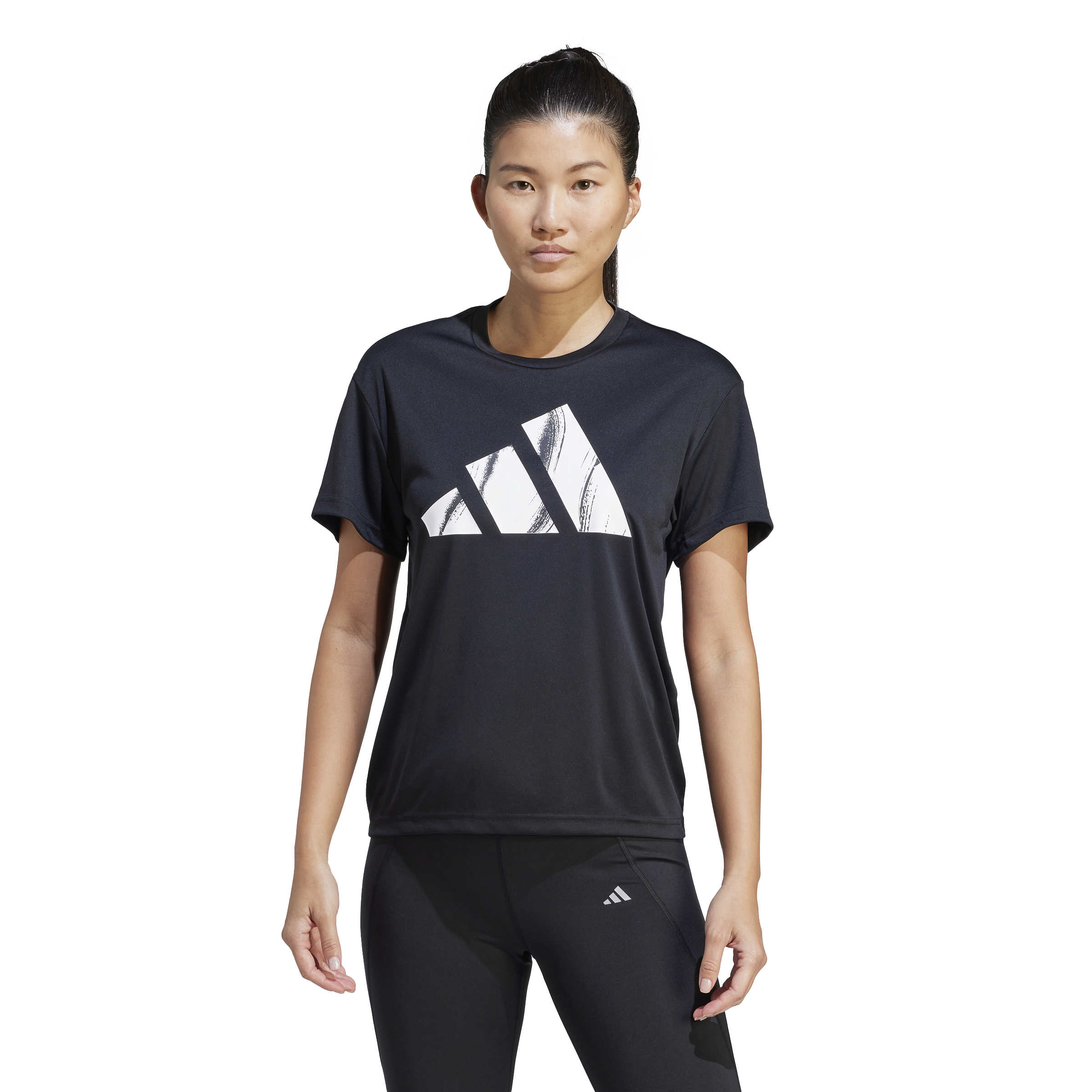 Womens Running Run It Badge Logo Short Sleeve T-Shirt