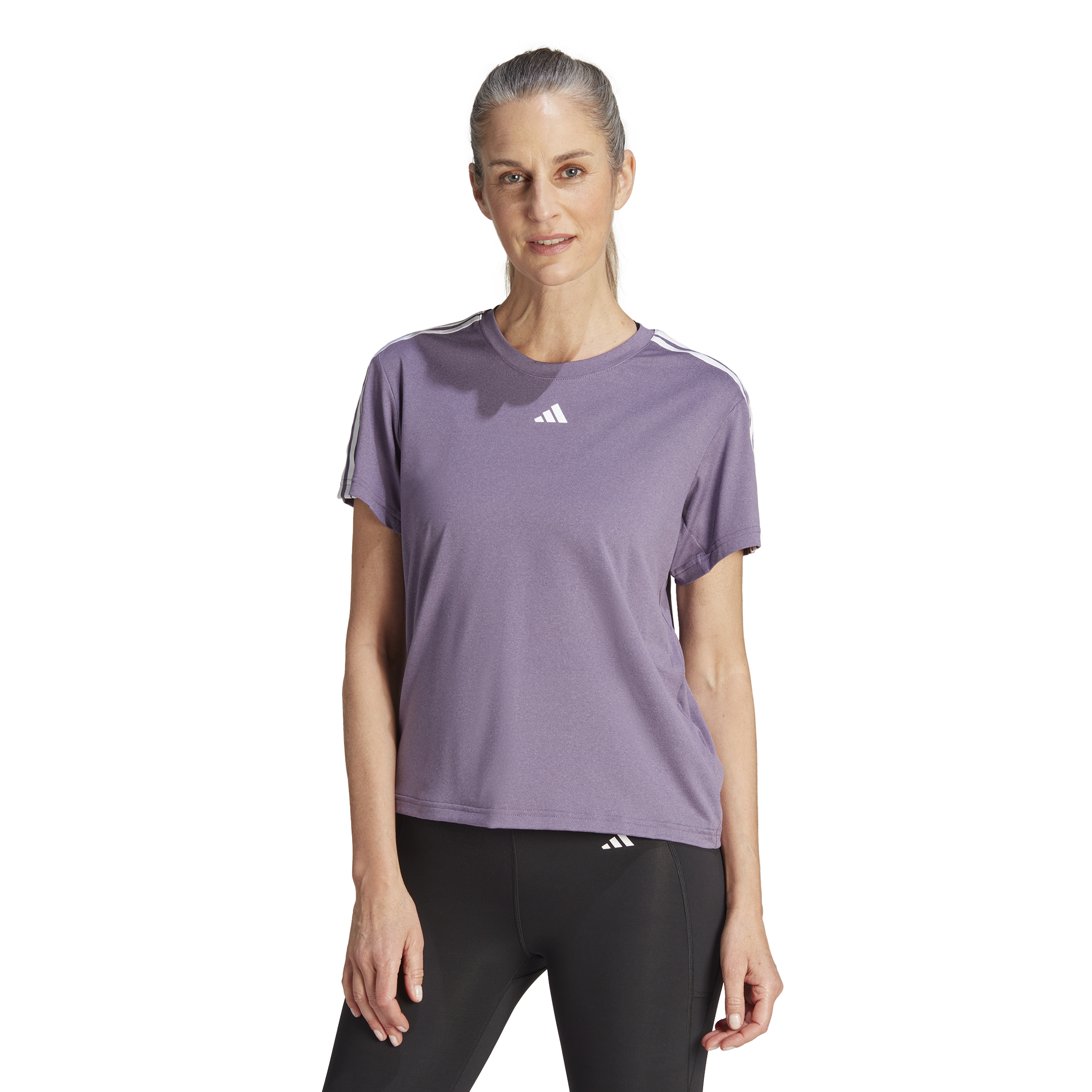 Womens Train Essential 3 Stripes Short Sleeve T-Shirt