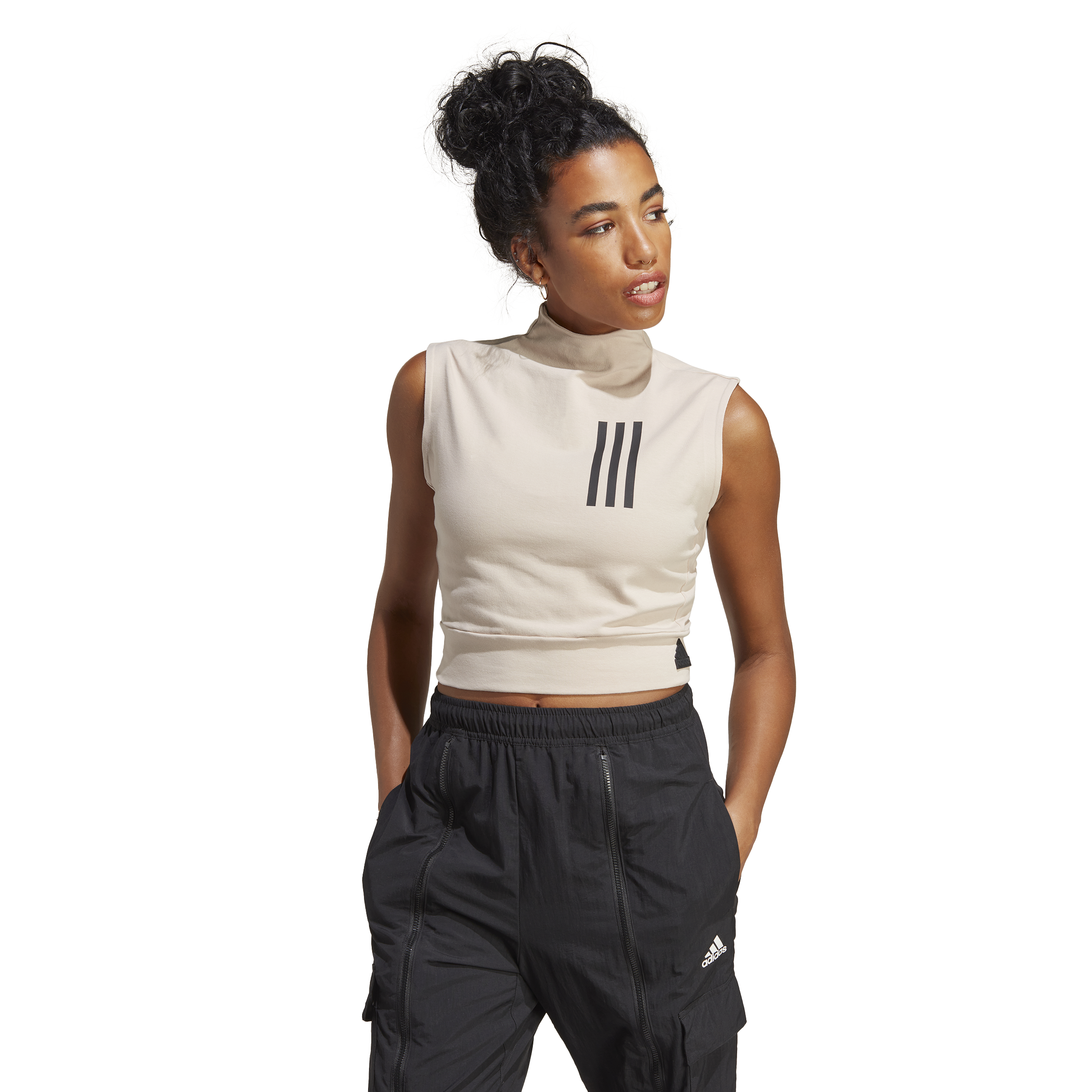Womens Sleeveless Crop Tank