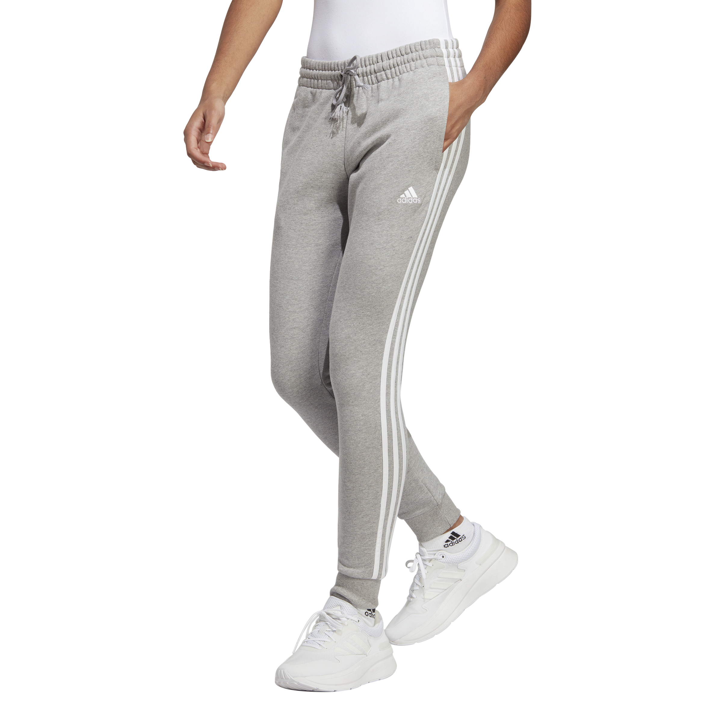 Womens 3 Stripes French Terry Cuff Pant