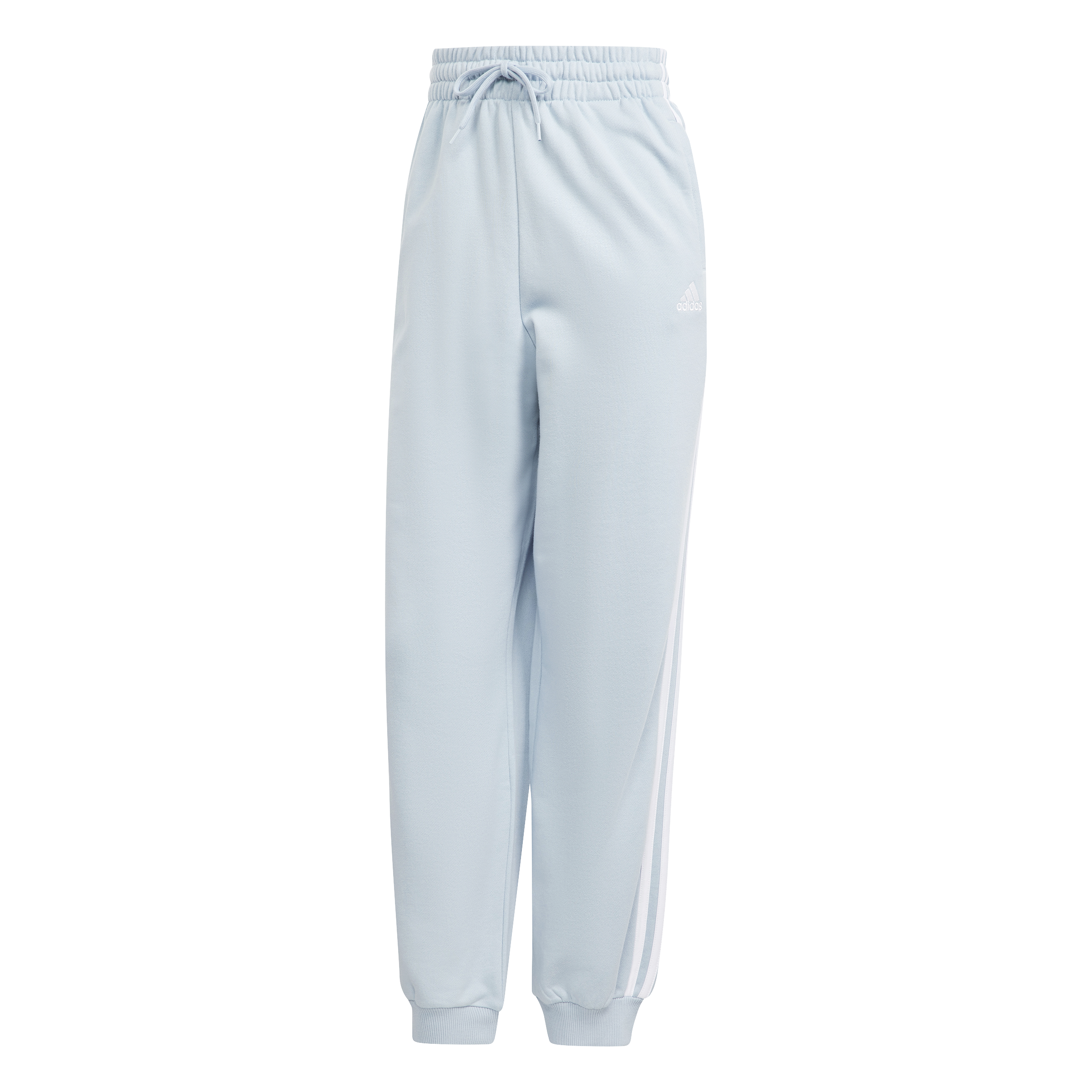 Womens 3 Stripes French Terry Loose Fit Cuff Pant