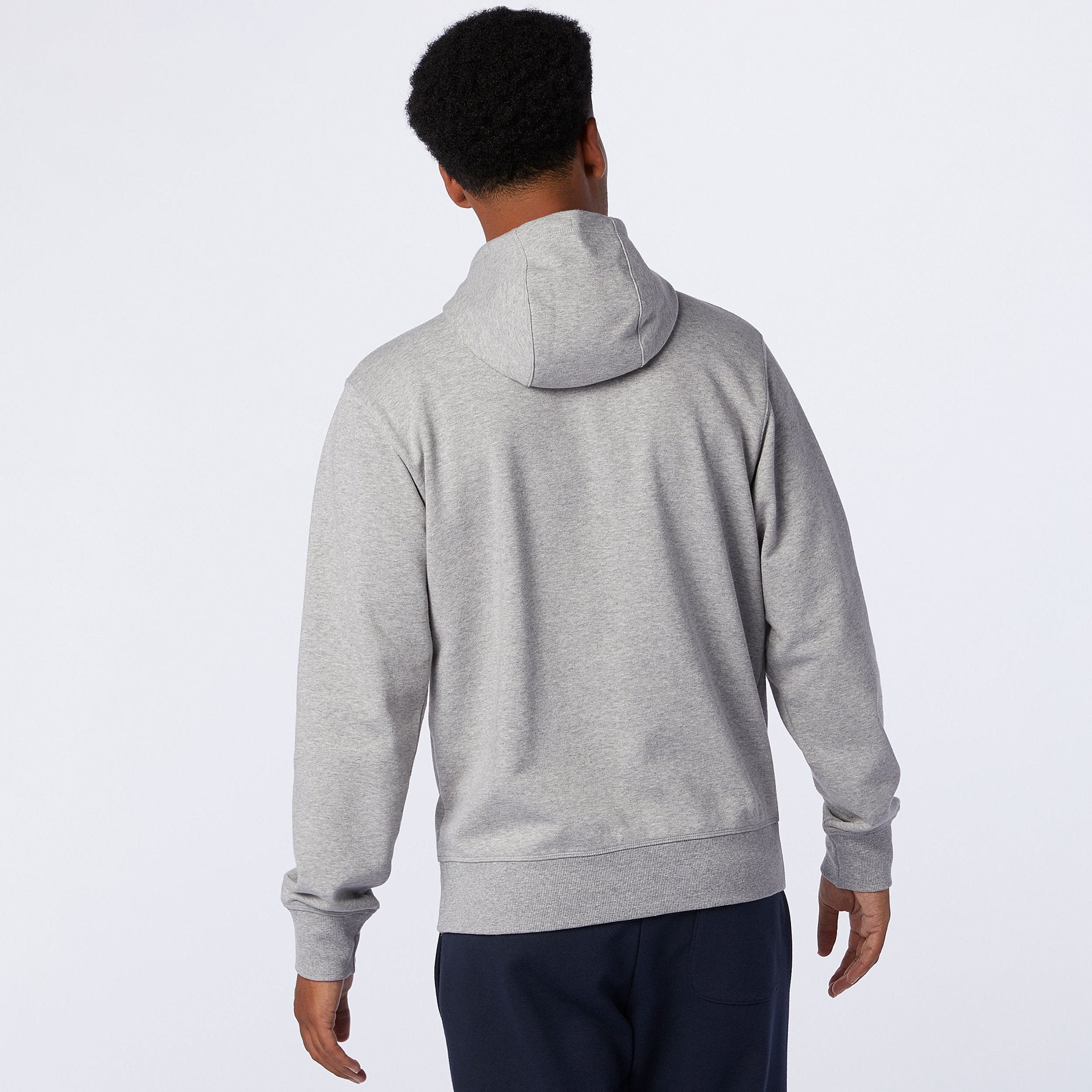 Mens Essentials Stacked Logo Full Zip Hooded Jacket