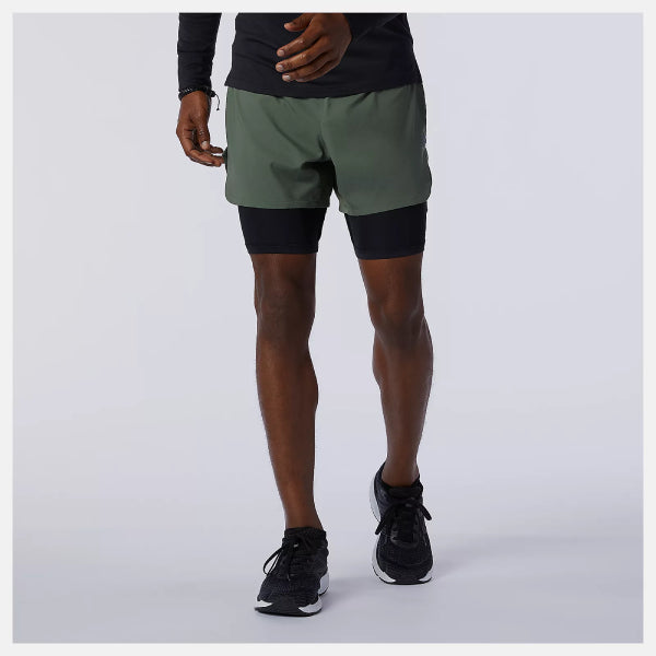 Mens Q Speed Fuel 5 Inch 2 In 1 Short