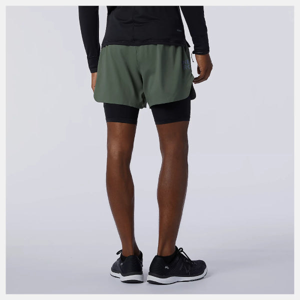 Mens Q Speed Fuel 5 Inch 2 In 1 Short