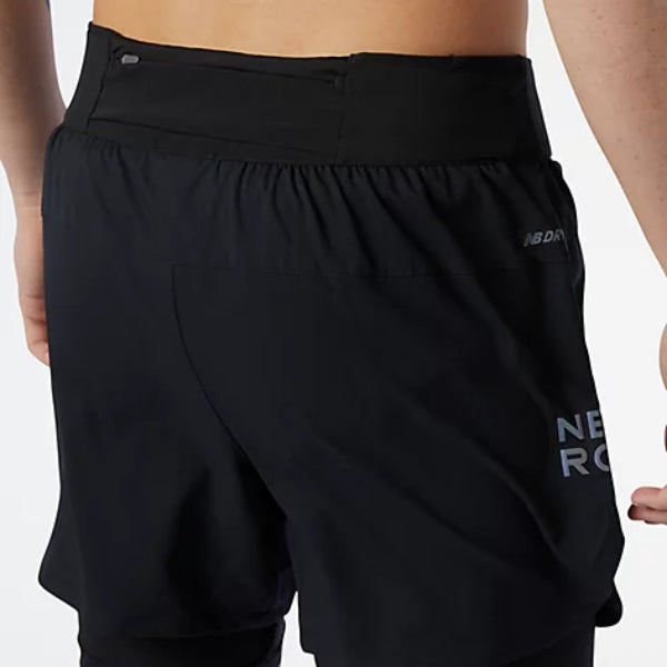 Mens Q Speed Fuel 2 in 1 5 inch Short