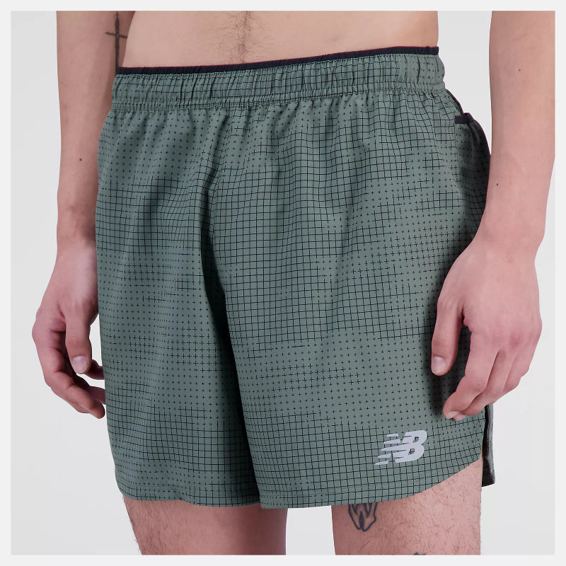 Mens Printed Impact Run 5 Inch Short