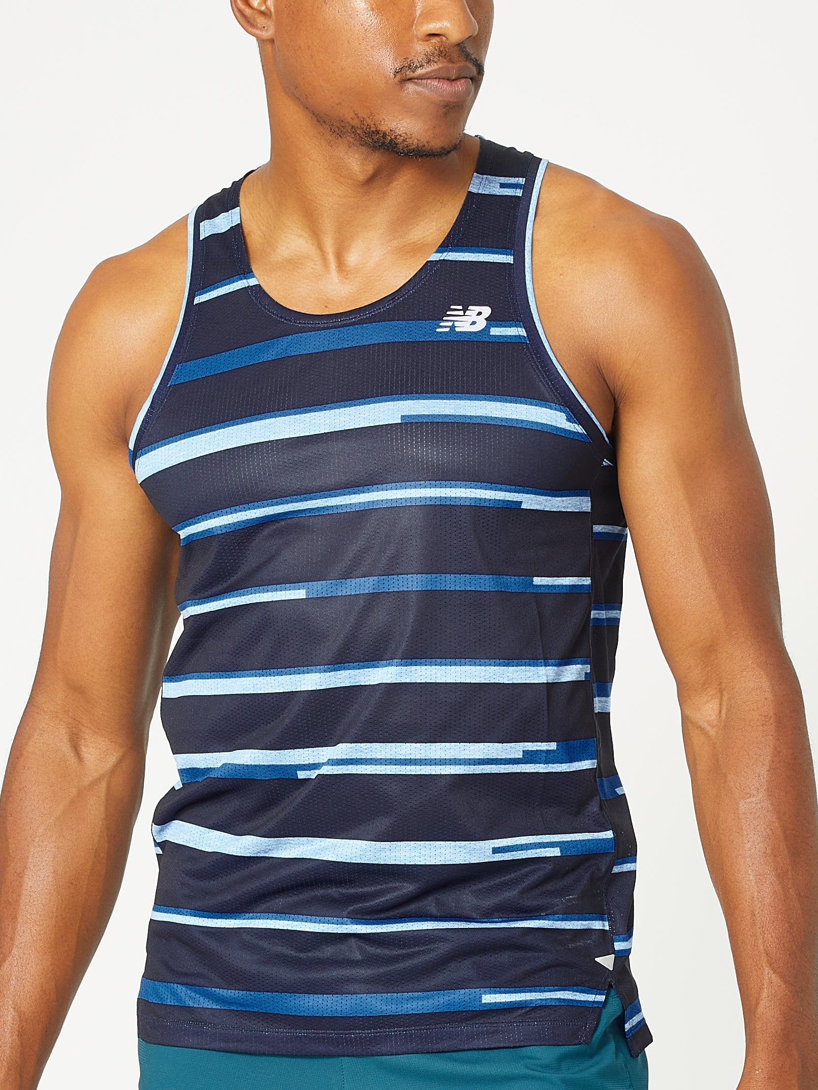 Mens Printed Impact Run Singlet