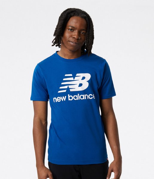 Mens Essentials Stacked Logo Short Sleeve T-Shirt