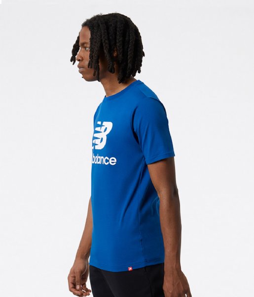 Mens Essentials Stacked Logo Short Sleeve T-Shirt